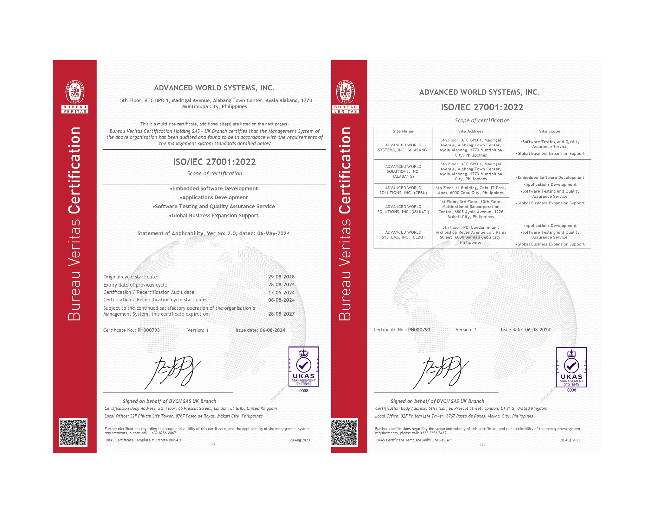 ISO certification